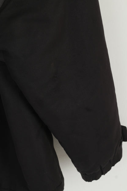 Reebok Boys JXL 12 Age Jacket Black Padded Hooded Full Zipper Classic Top