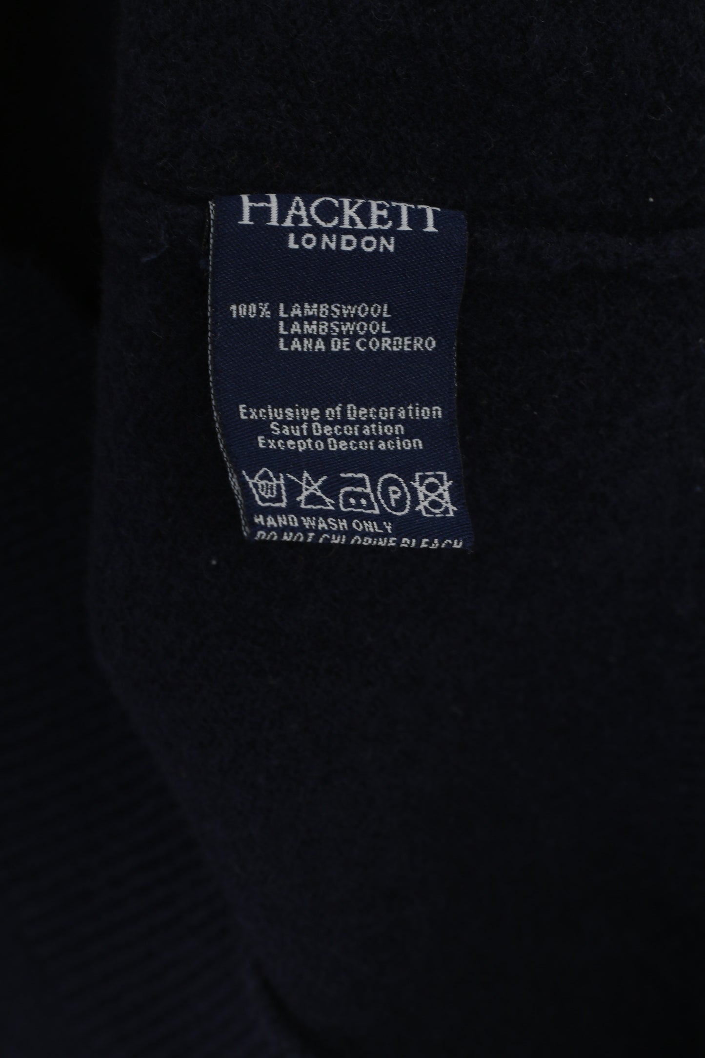Hackett London Pull classique à col rond en laine d'agneau douce pour homme XXL (XL)