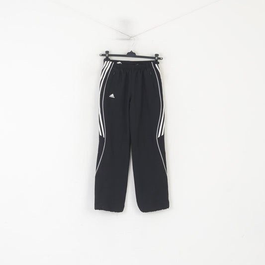 Adidas Boys 152 12 Age Trousers Black Polyester Climalite Active Sweatpants