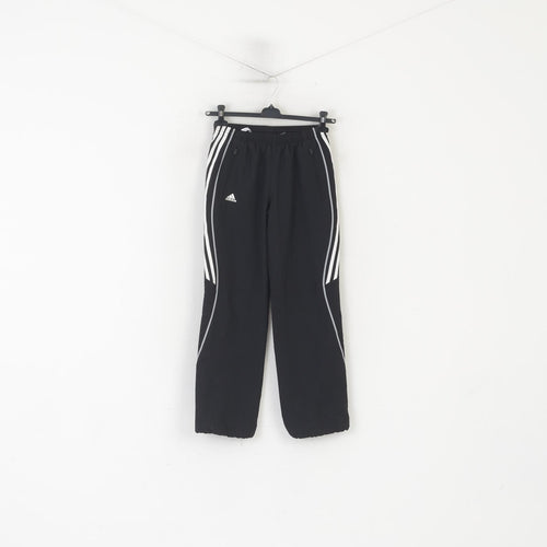 Adidas Boys 152 12 Age Trousers Black Polyester Climalite Active Sweatpants