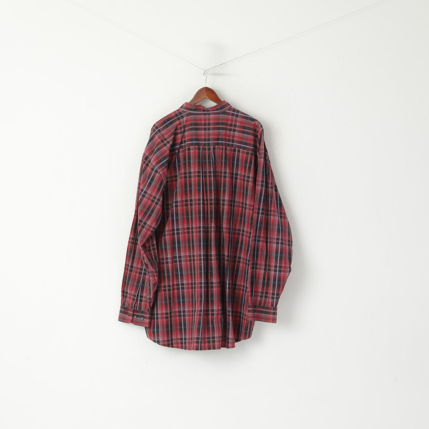 Cutter &amp; Buck hommes 4XL chemise décontractée rouge coton à carreaux grande taille haut à manches longues