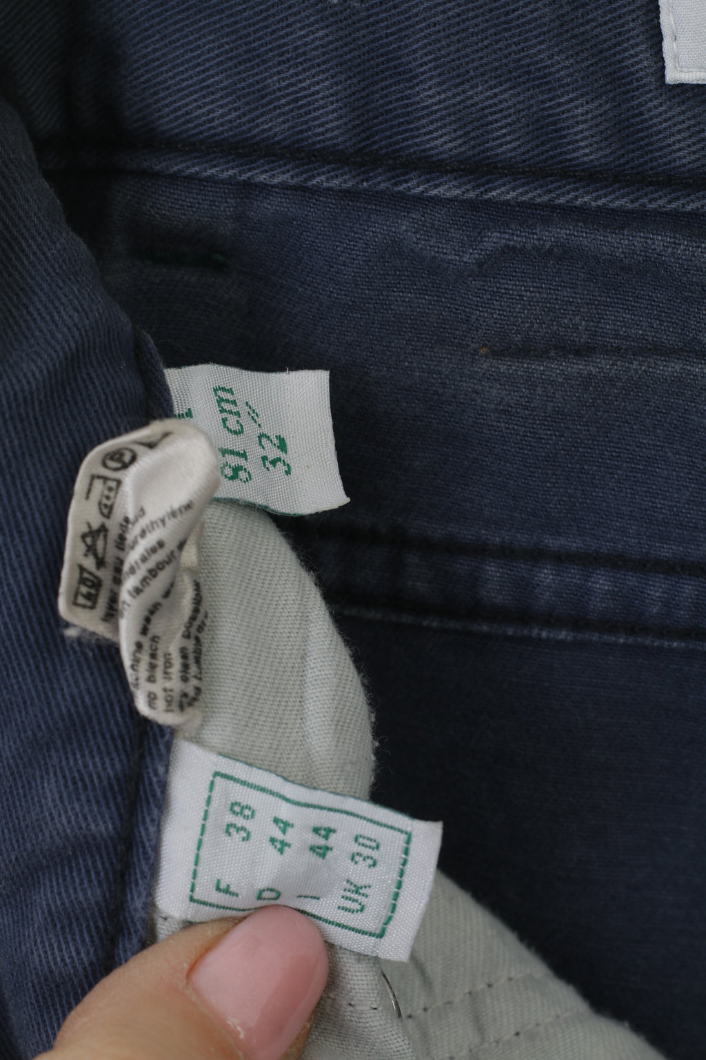 Lacoste Homme 30 38 Pantalon Bleu Coton Jambe Droite Confort Pantalon Classique