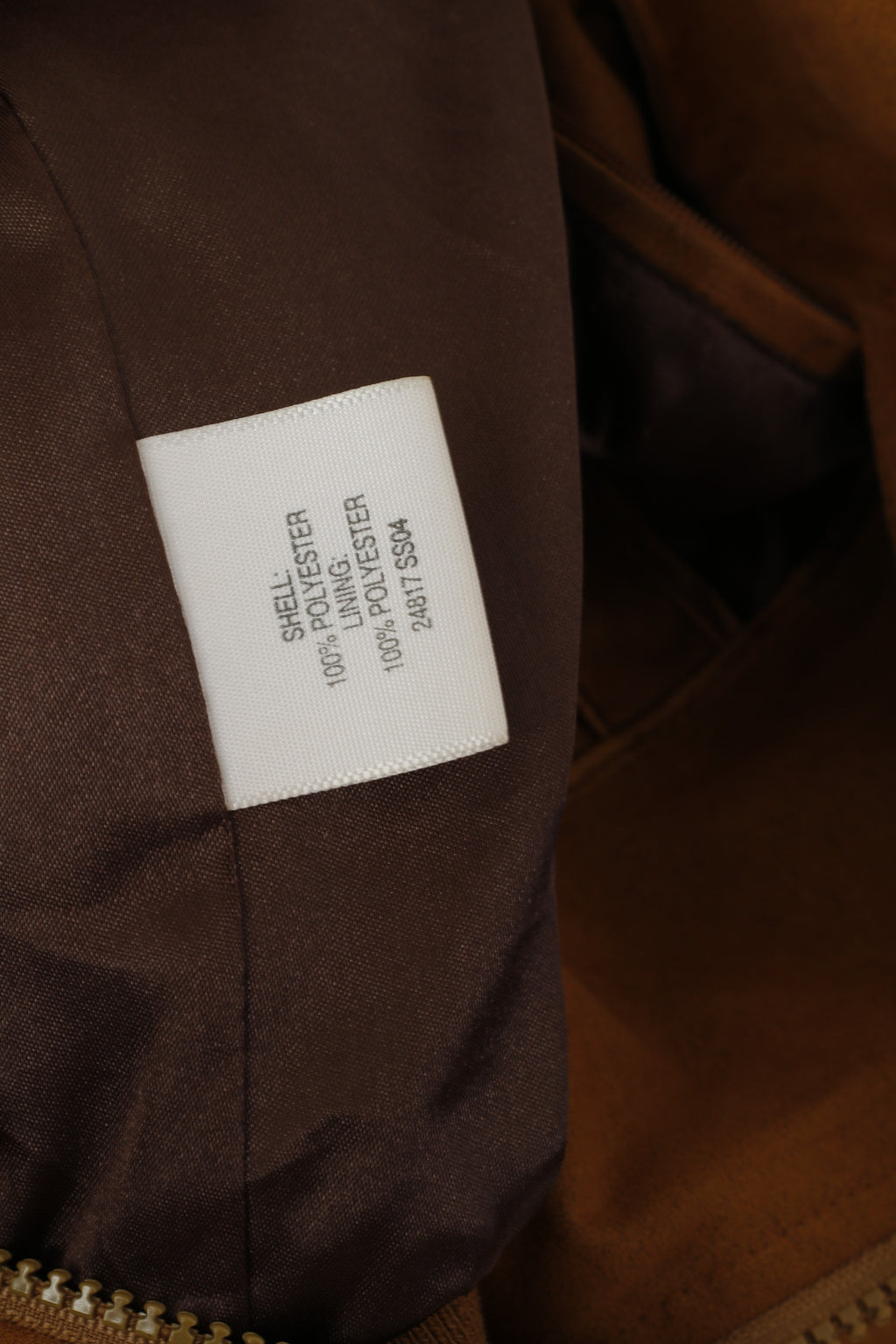 Giubbotto bomber Weatherguard da uomo L color cammello retrò morbido leggero con cerniera intera classico