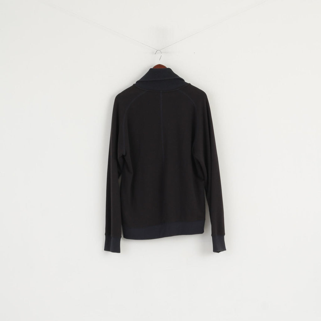 G-STAR RAW Men XL Sweatshirt Navy Cotton CL Philley Turtle Buttoned Neck Top