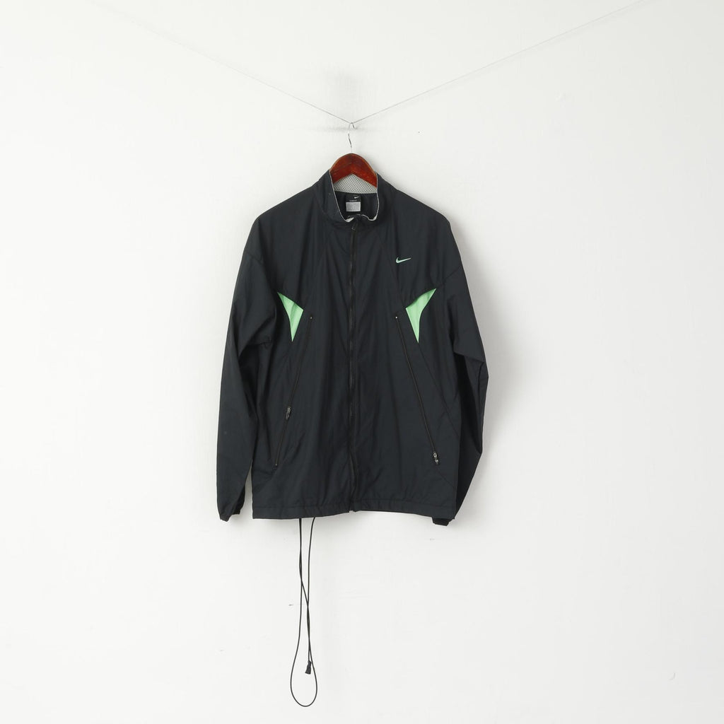 Giacca Nike Uomo L Nera Run Training Sport Leggera Cerniera intera Slim Fit Top riflettente