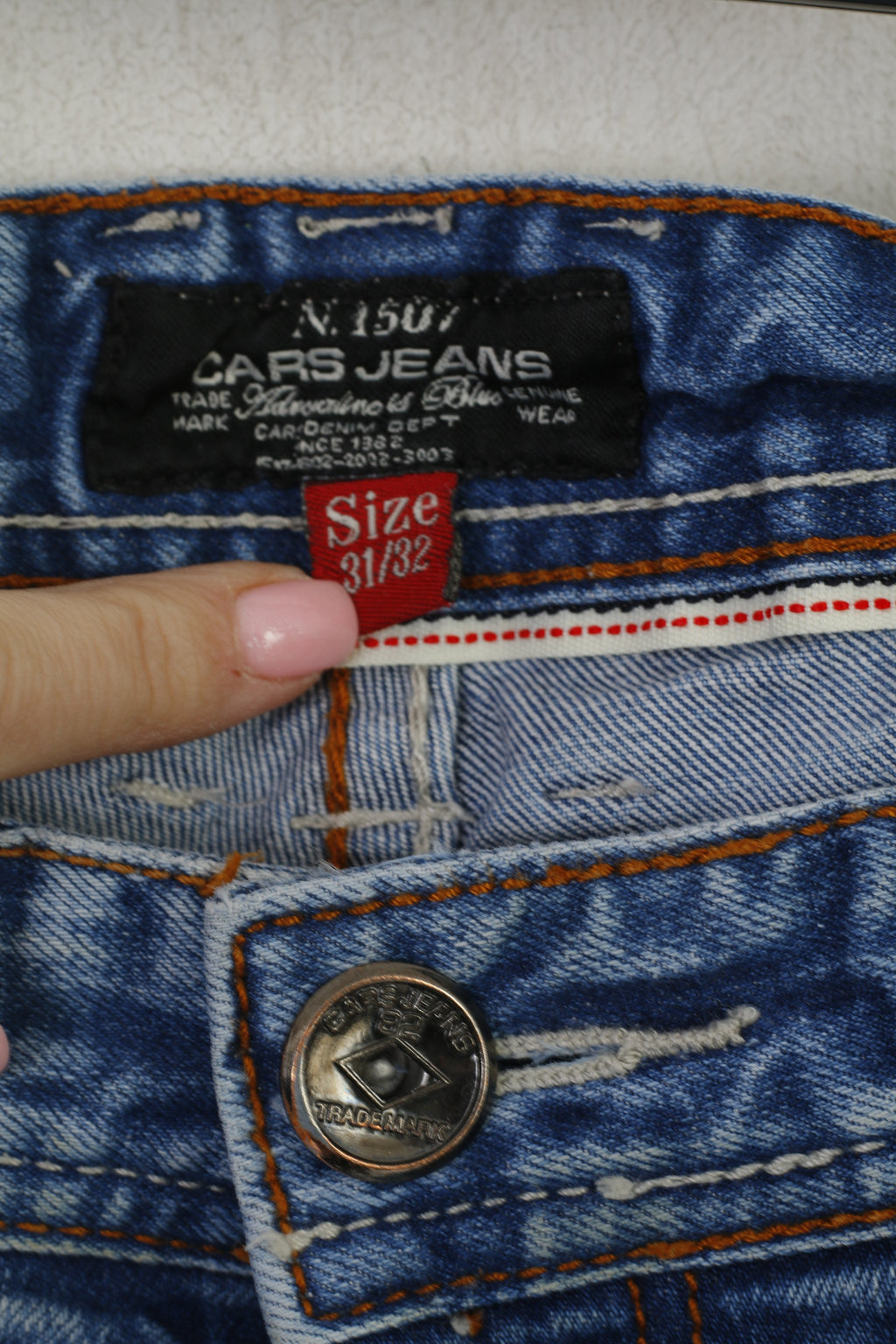 Cars Jeans Homme 31 Jeans Pantalon Bleu Denim Coton Skinny Pantalon Délavé