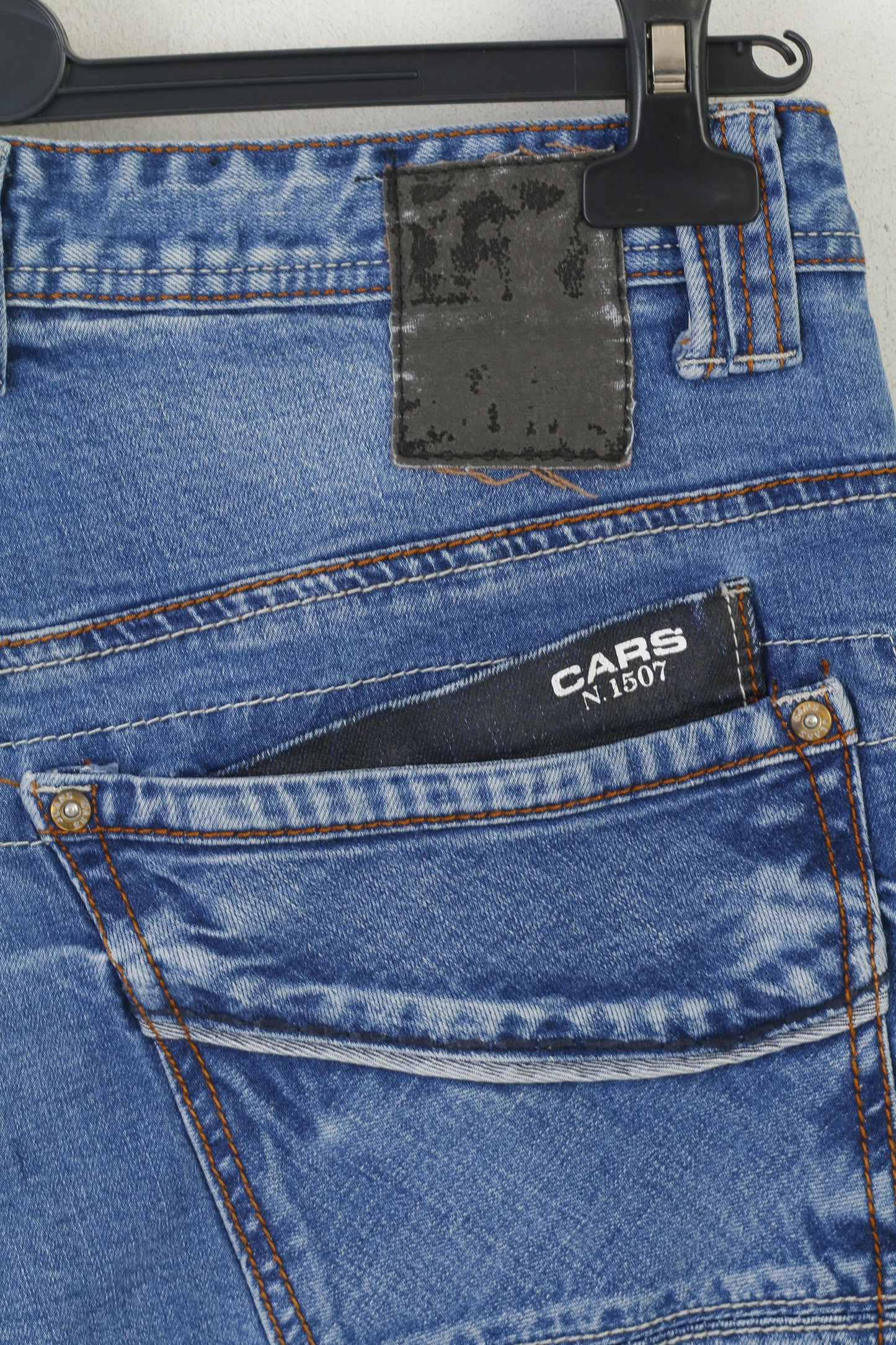 Cars Jeans Men 31 Jeans Trousers Blue Denim Cotton Skinny Washed Pants