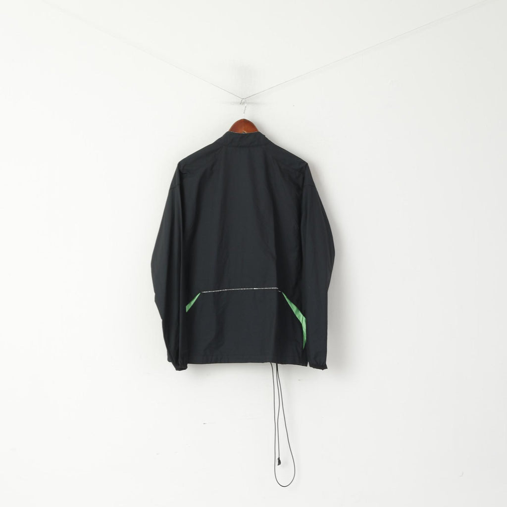 Giacca Nike Uomo L Nera Run Training Sport Leggera Cerniera intera Slim Fit Top riflettente