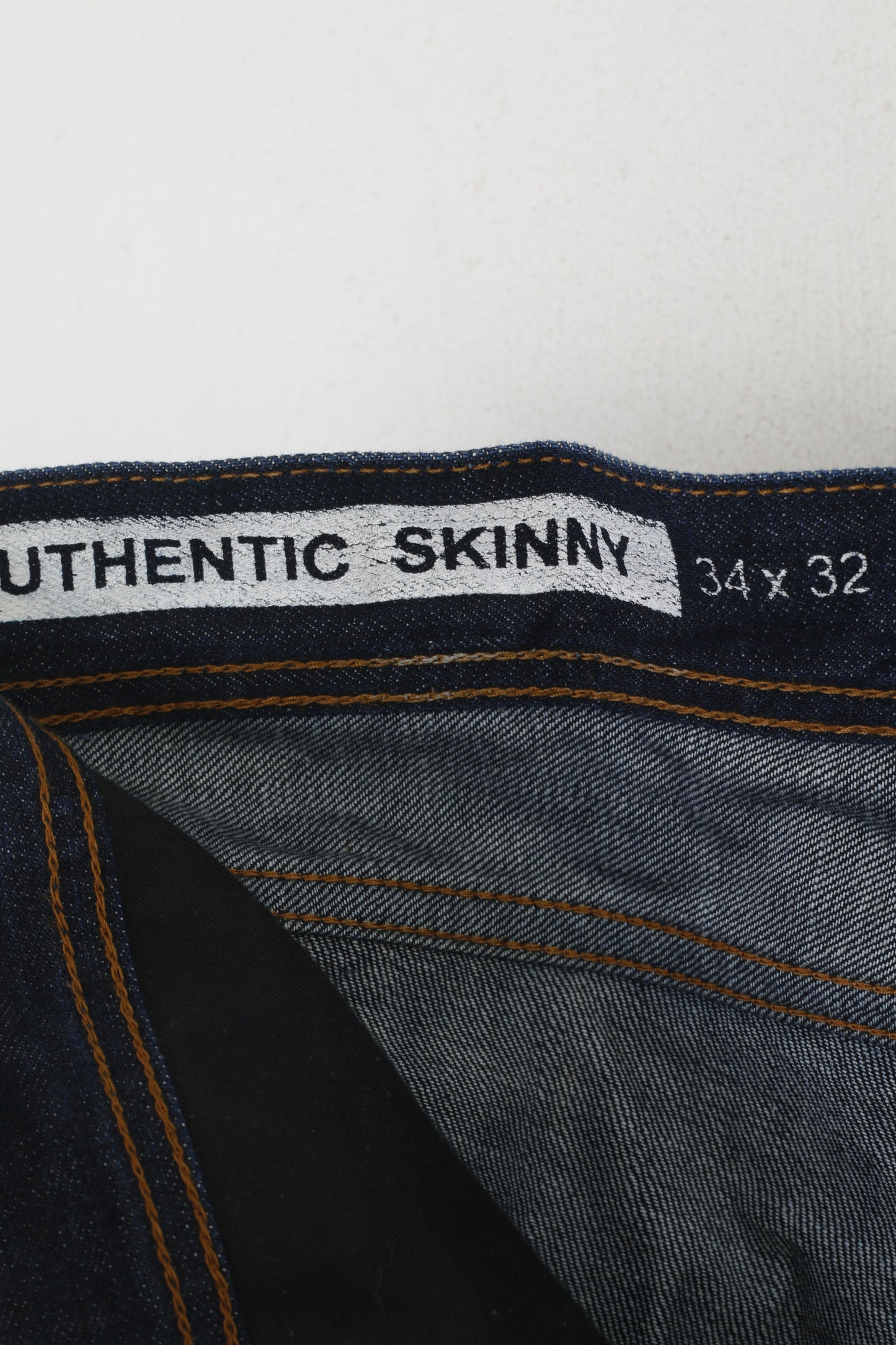 Gap Men 34 Jeans Trousers Navy Denim Cotton Authentic Skinny Pants