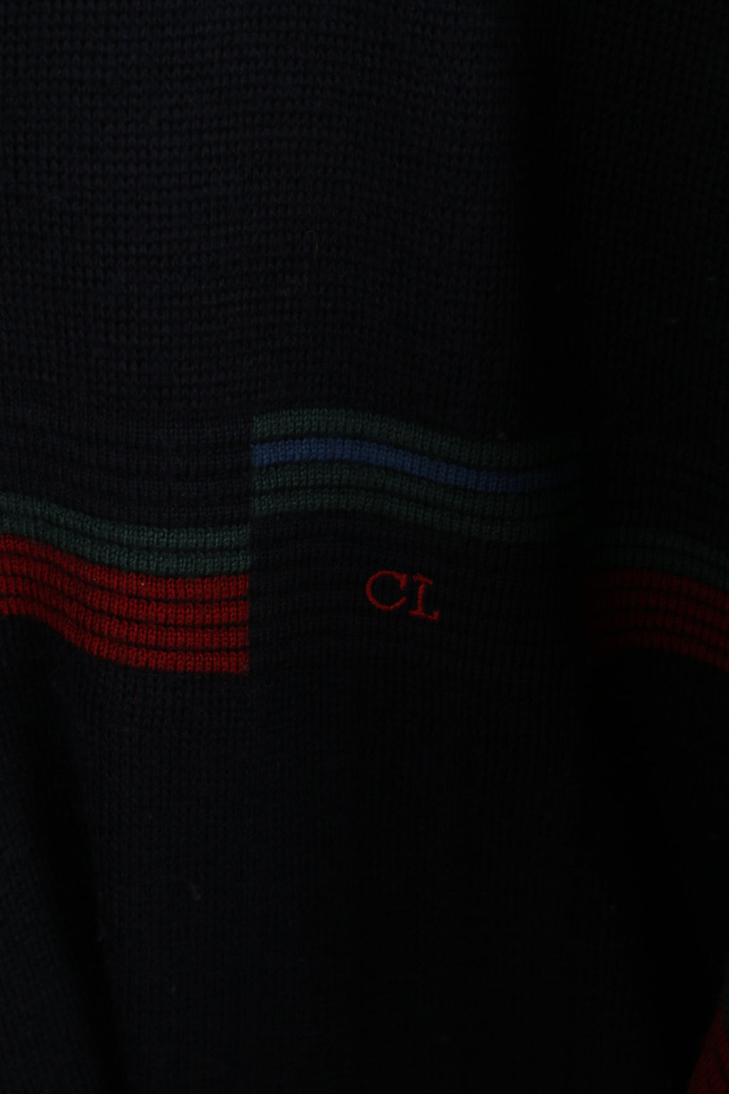 Clubmate Men 56 XXL Jumper Navy Wool Blend Retro V Neck Classic Sweater