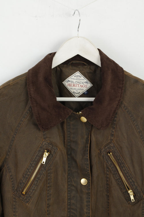 Blonde Heritage Veste 10 S pour femme Marron avec fermeture éclair en coton