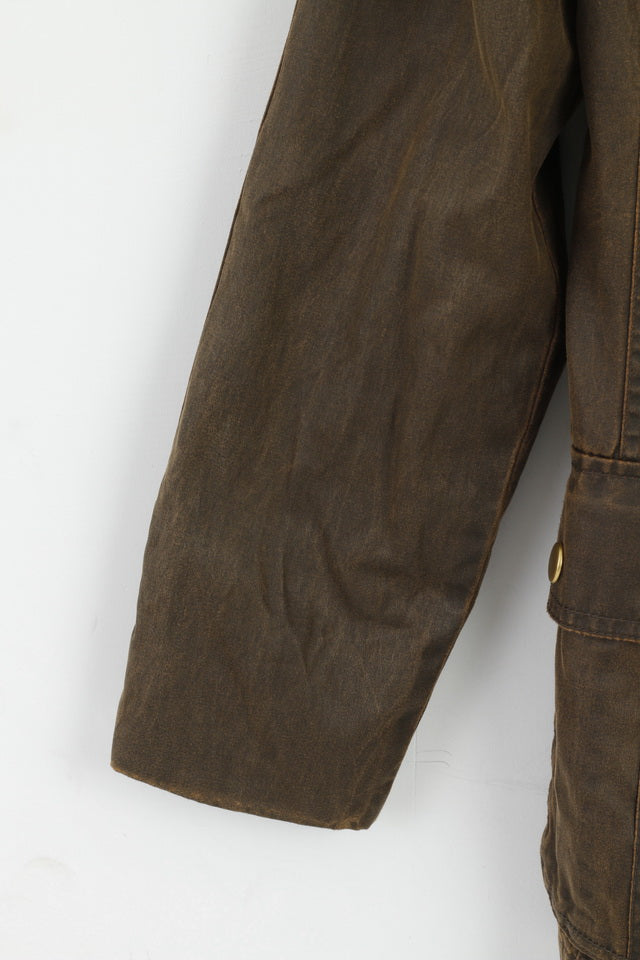Giacca Blonde Heritage da donna 10 S Top militare in cotone con cerniera marrone