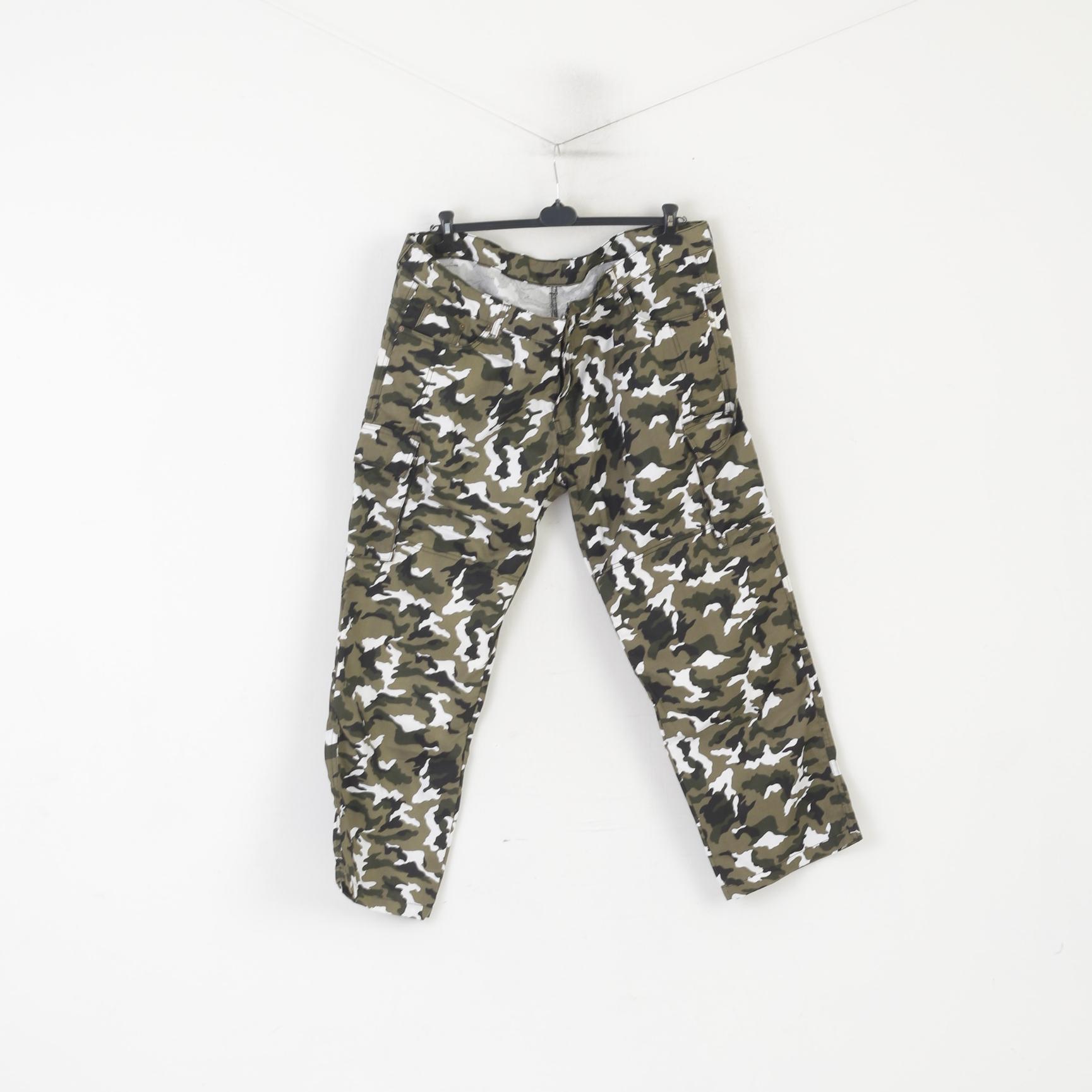 Biker Wears Hommes 44 60 Pantalon Vert Combat Camouflage Vitesse Pantalon en Coton