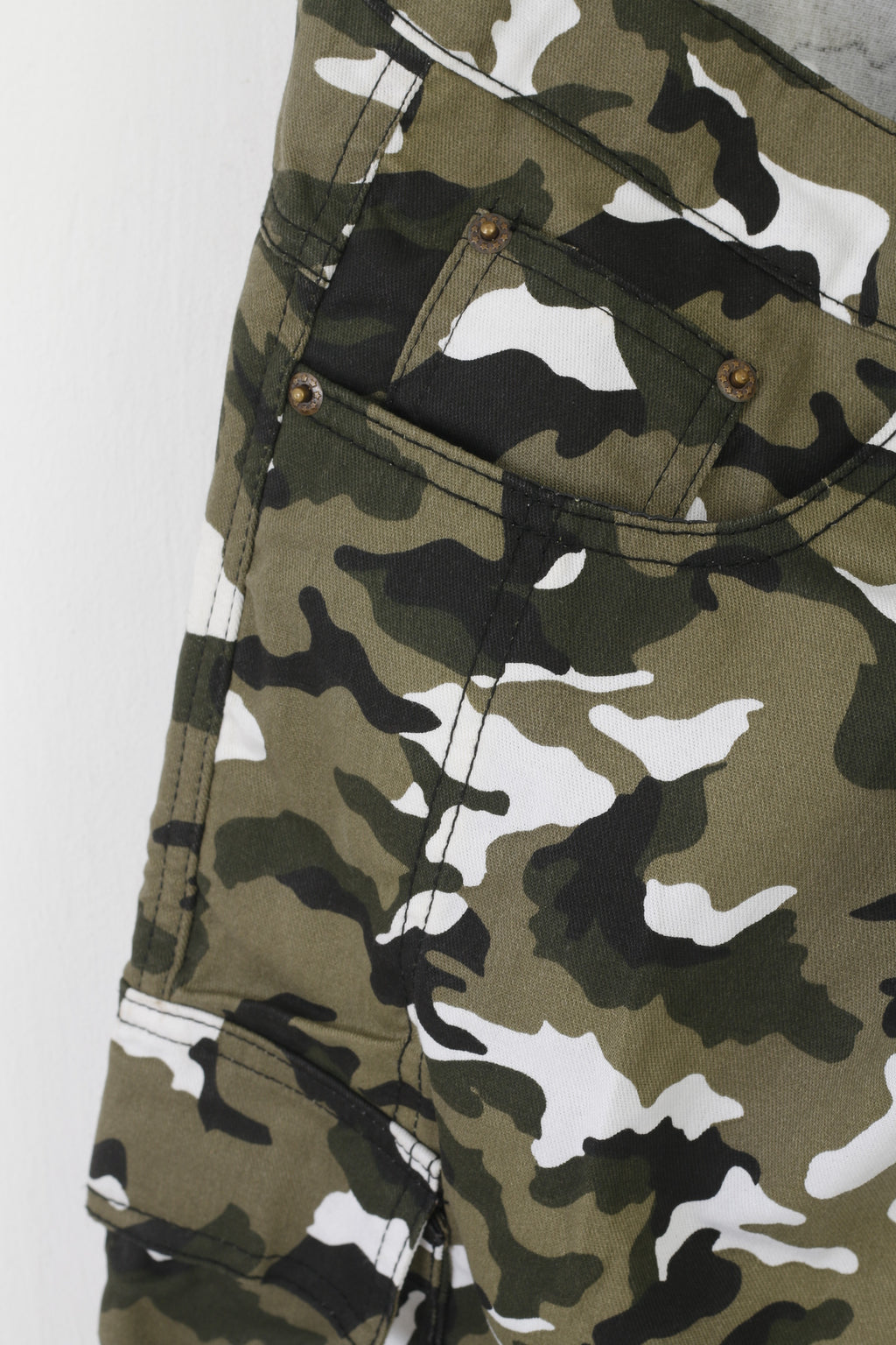 Biker Wears Hommes 44 60 Pantalon Vert Combat Camouflage Vitesse Pantalon en Coton