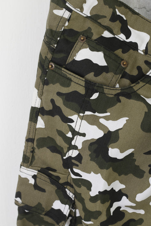 Biker Wears Hommes 44 60 Pantalon Vert Combat Camouflage Vitesse Pantalon en Coton