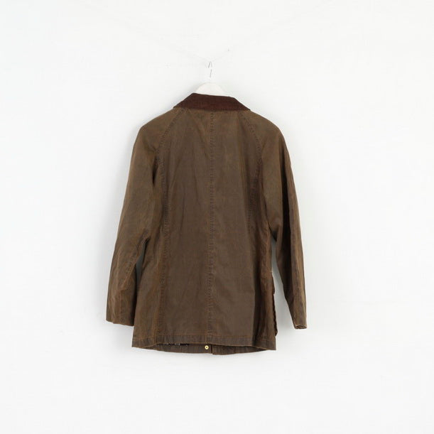 Giacca Blonde Heritage da donna 10 S Top militare in cotone con cerniera marrone