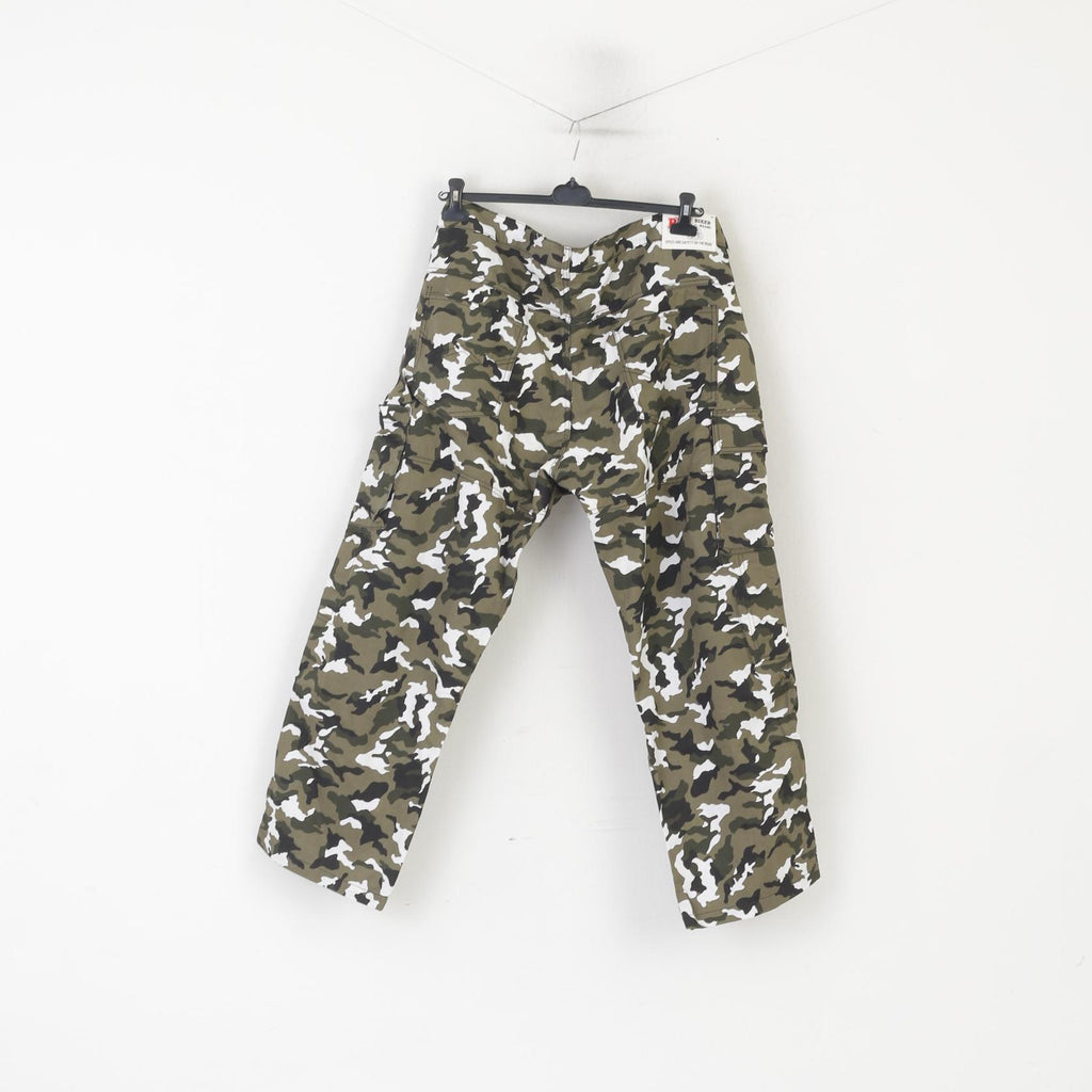 Biker Wears Hommes 44 60 Pantalon Vert Combat Camouflage Vitesse Pantalon en Coton