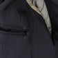 Royce Men 52 Blazer Grey Striped Wool Blend Single Breasted Vintage Jacket