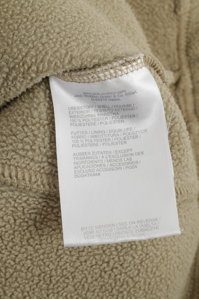 Jack Wolfskin Femmes 40 M Fleece Top Beige Zip Up Nanuk Veste De Randonnée