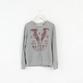 Felpa Shine Original da uomo M Felpa in cotone grigio con grafica vintage classica