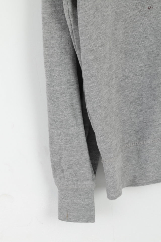 Shine Original M Sweatshirt Gris Coton Graphique Vintage Classique Haut