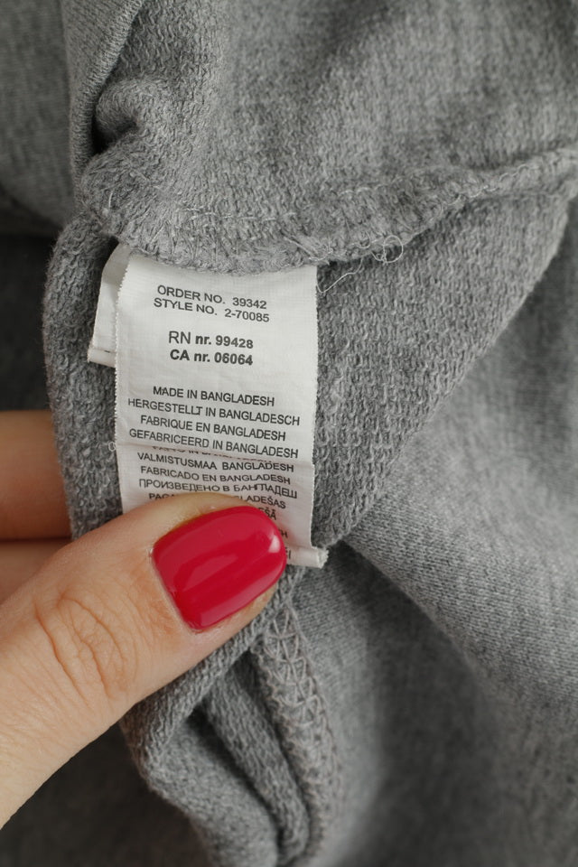 Shine Original M Sweatshirt Gris Coton Graphique Vintage Classique Haut