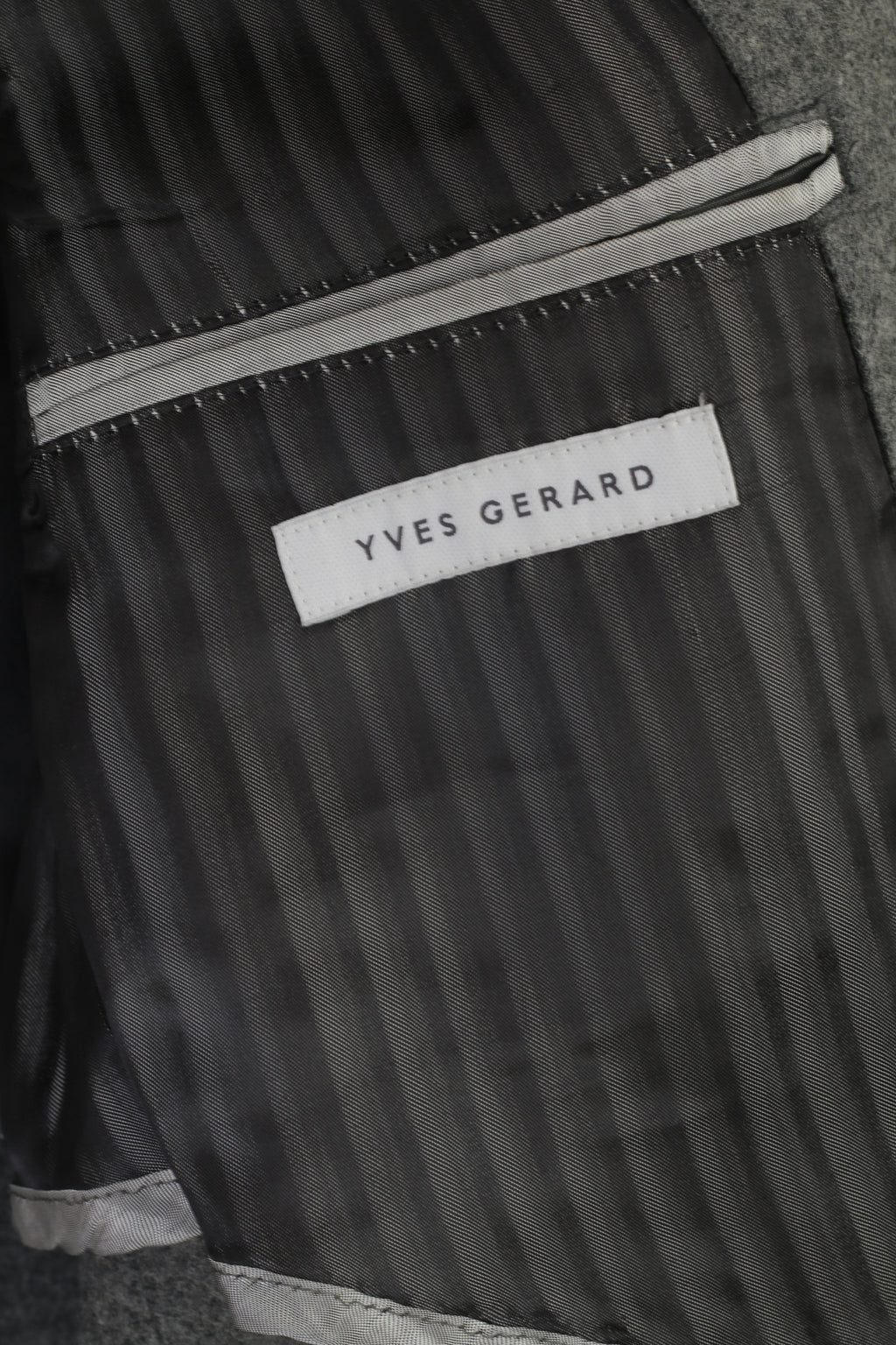 Yves Gererd Men 52 42 Blazer Gray Wool Nylon Blend Vintage Single Breasted Jacket