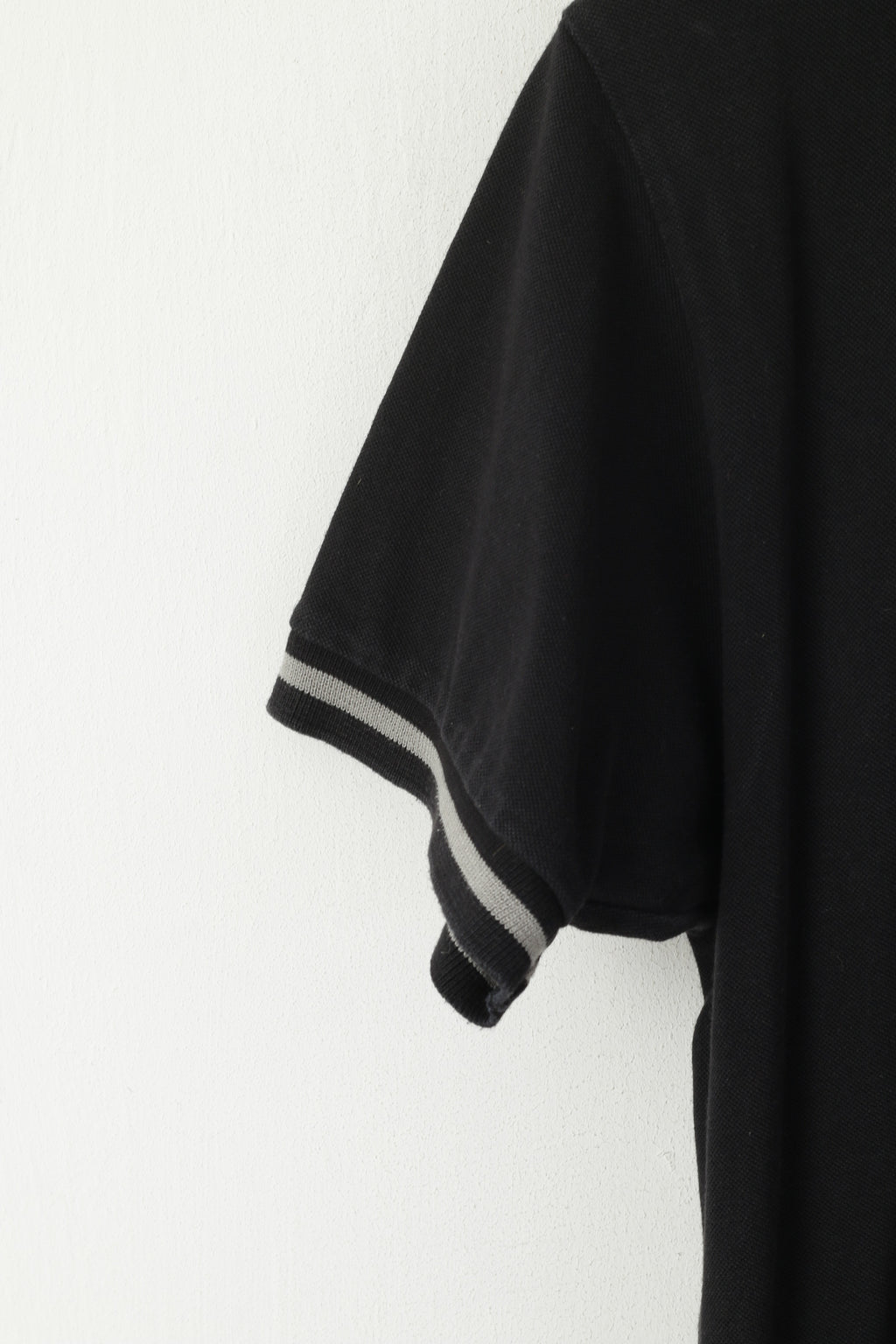 Champion Men S Polo Shirt Black Cotton Collared  Short Sleeve Sport Top