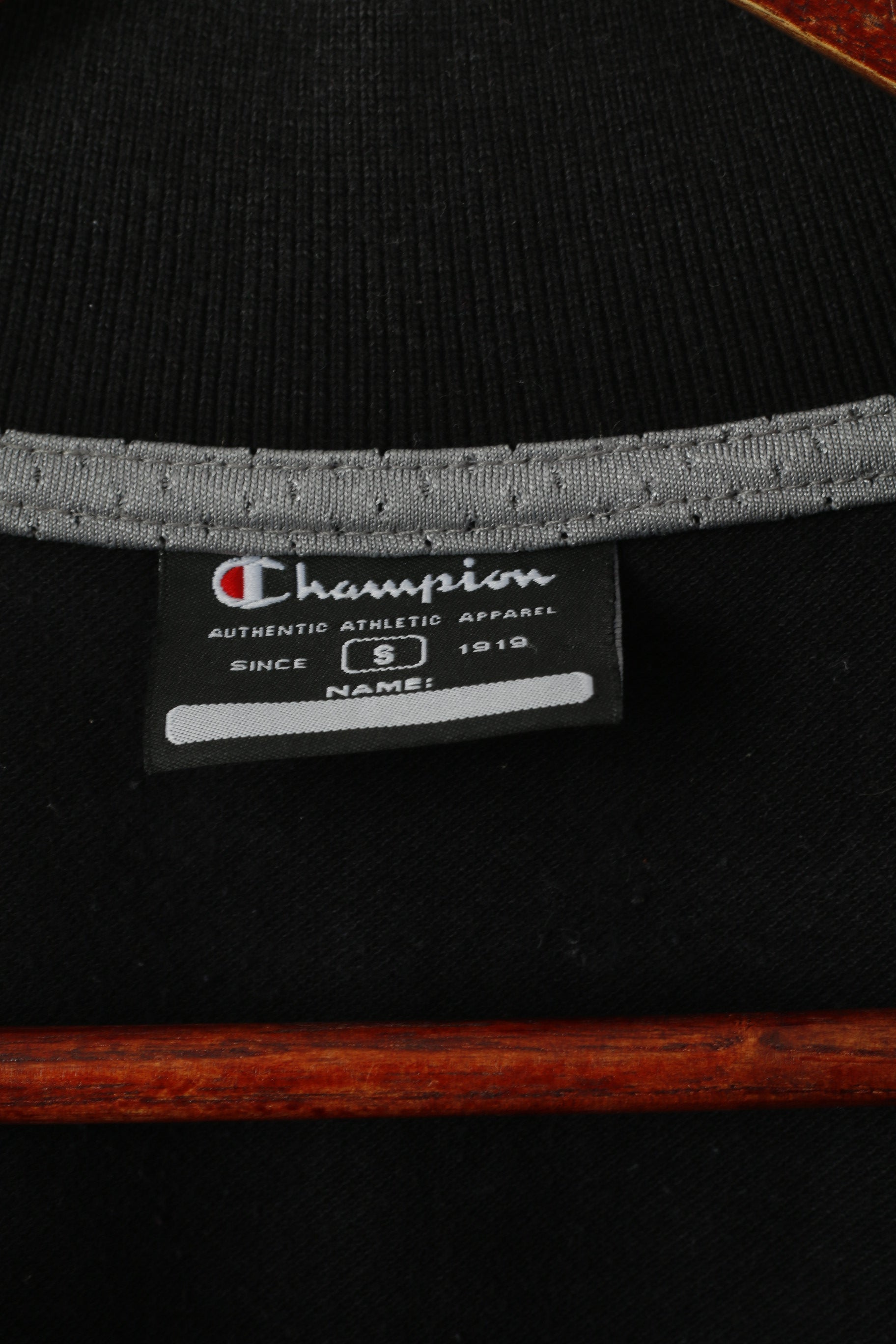Champion Men S Polo Shirt Black Cotton Collared  Short Sleeve Sport Top