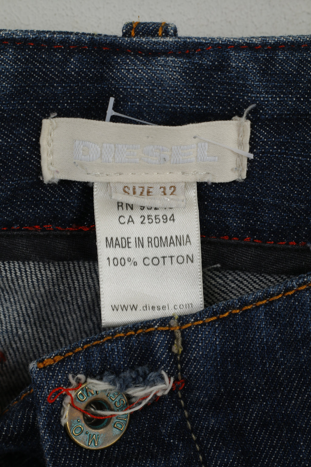 Diesel Industry – short 32 en Denim bleu marine pour femme, taille basse, en coton, été