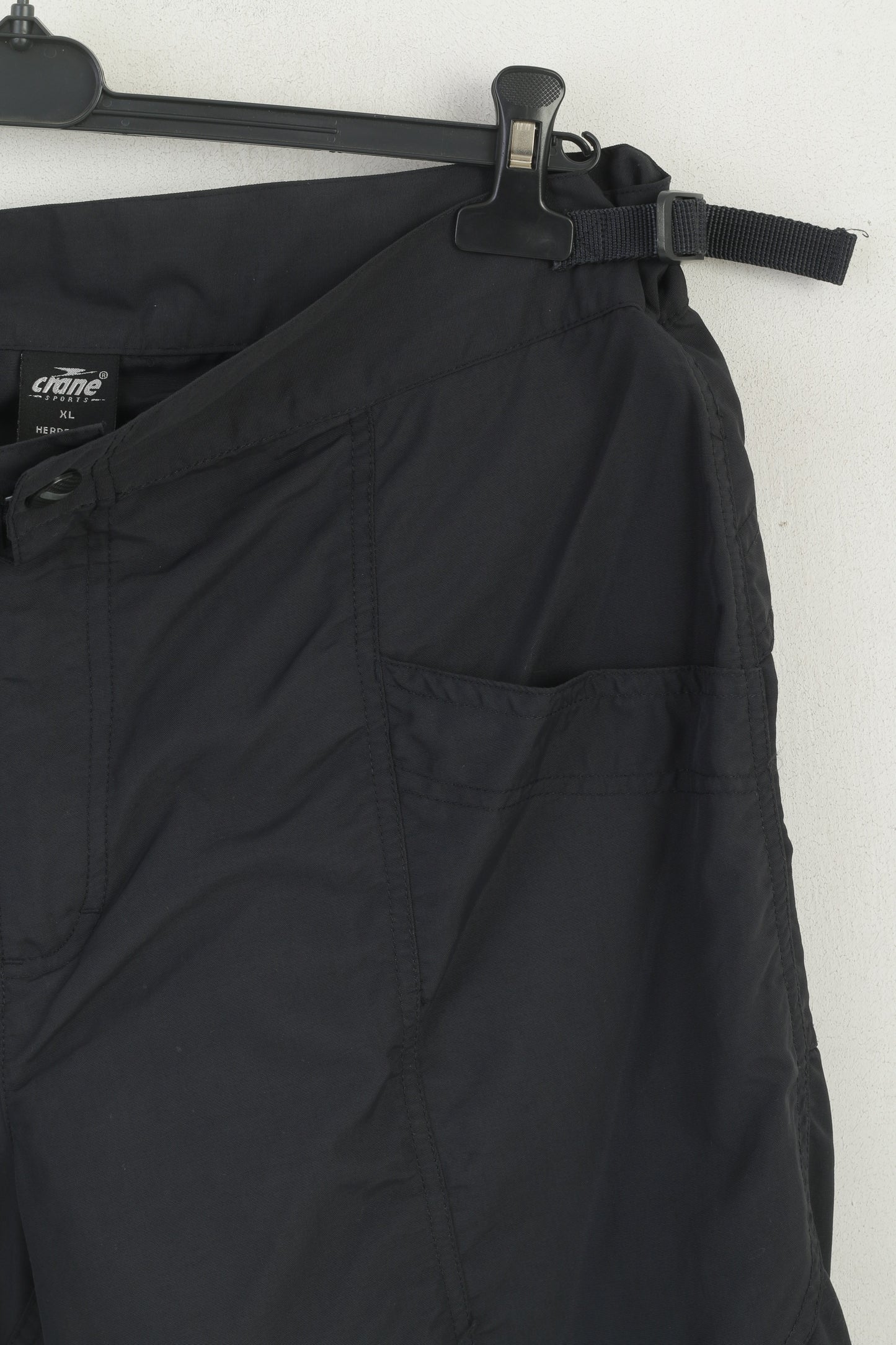 Crane Sports – short XL 56 pour hommes, en Nylon noir, imperméable, vêtements de sport
