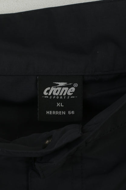 Crane Sports – short XL 56 pour hommes, en Nylon noir, imperméable, vêtements de sport