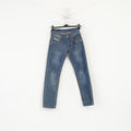 Diesel Industry Women 27 Jeans Trousers Navy Denim Cotton Classic Straight Pants