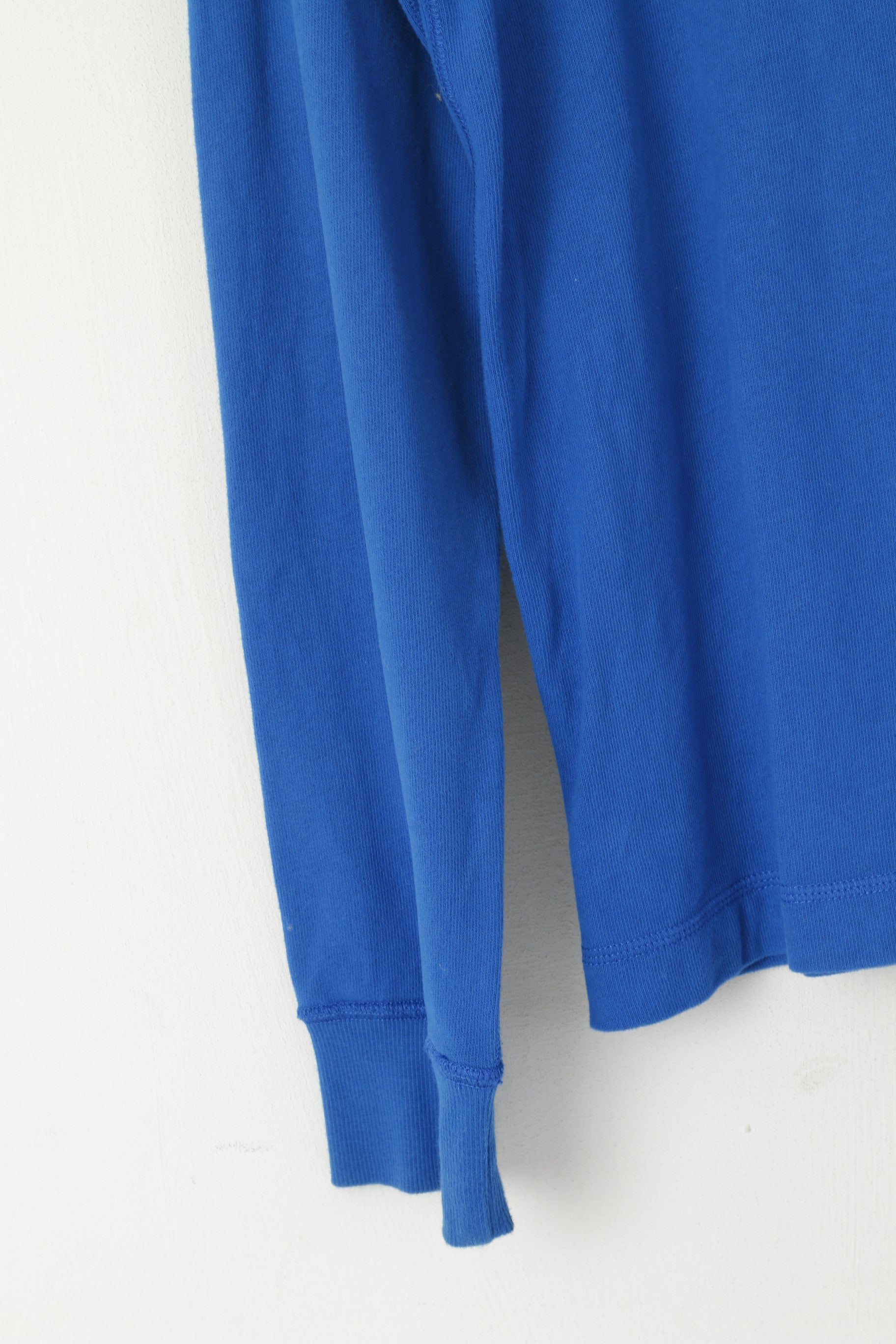 Timberland Men S Polo Shirt Blue Cotton Long Sleeve Stretch Plain Top