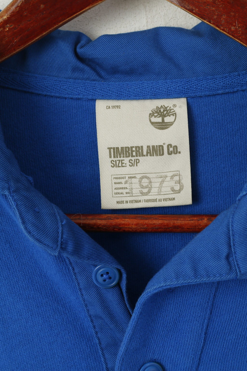 Timberland Men S Polo Shirt Blue Cotton Long Sleeve Stretch Plain Top