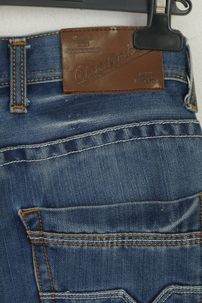 Diesel Industry Donna 27 Pantaloni Jeans Pantaloni dritti classici in cotone denim blu scuro