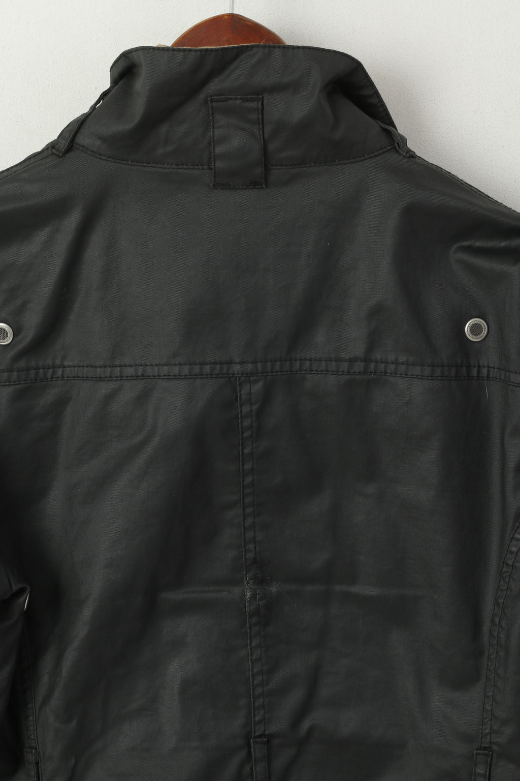 Volkswagen Women M Jacket Black Cotton Wax VW Golf Zip Up Remoable Lining Top