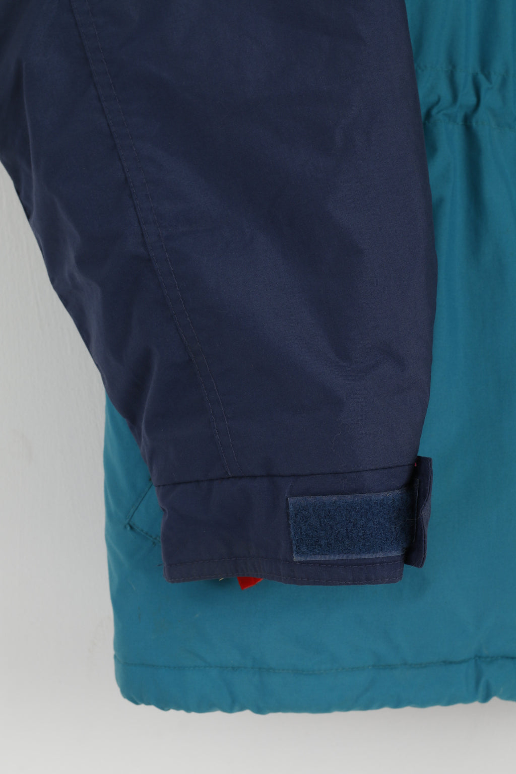 Etirel Men L Jacket Navy Green Vintage Padded Nylon Performance Full Zipper Parka