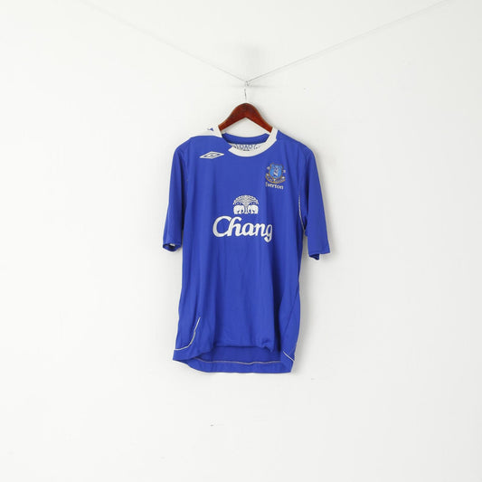 Umbro Hommes L Chemise Bleu Everton Football Club Sportswear Jersey Nil Satis Top