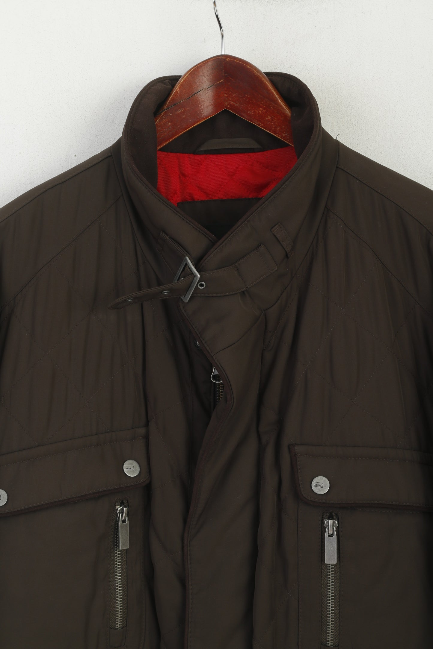 DIGEL Men 60 50 XXXL Jacket Brown Quilted Classic Menswear Concept Outdoor Top