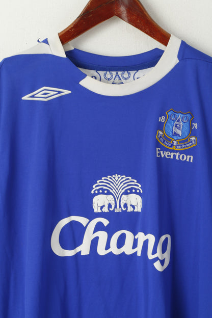 Umbro Hommes L Chemise Bleu Everton Football Club Sportswear Jersey Nil Satis Top