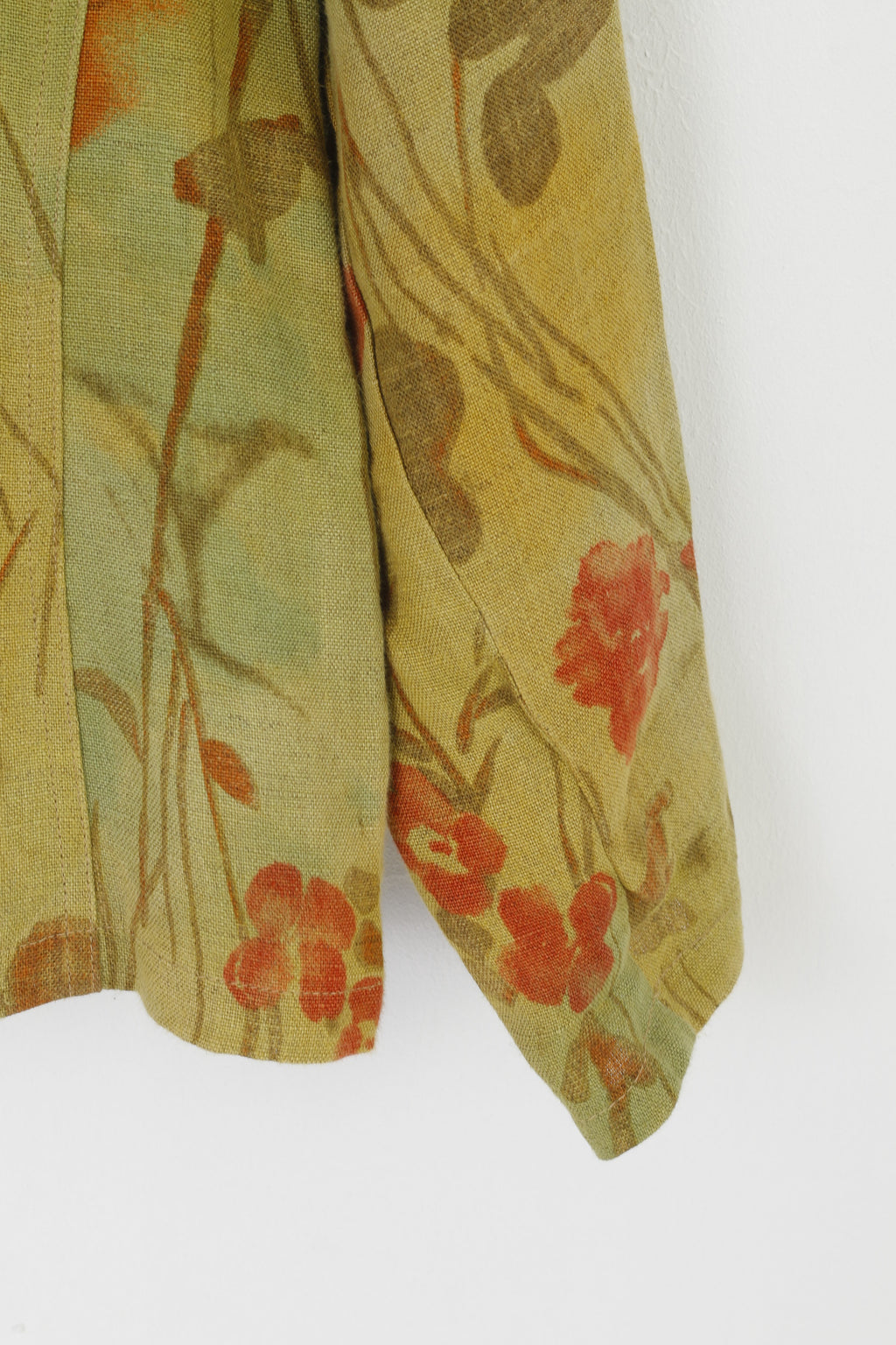 Rosa Rosam Femme 42 M Veste Lin Vert Floral Made in France vintage Blazer Top