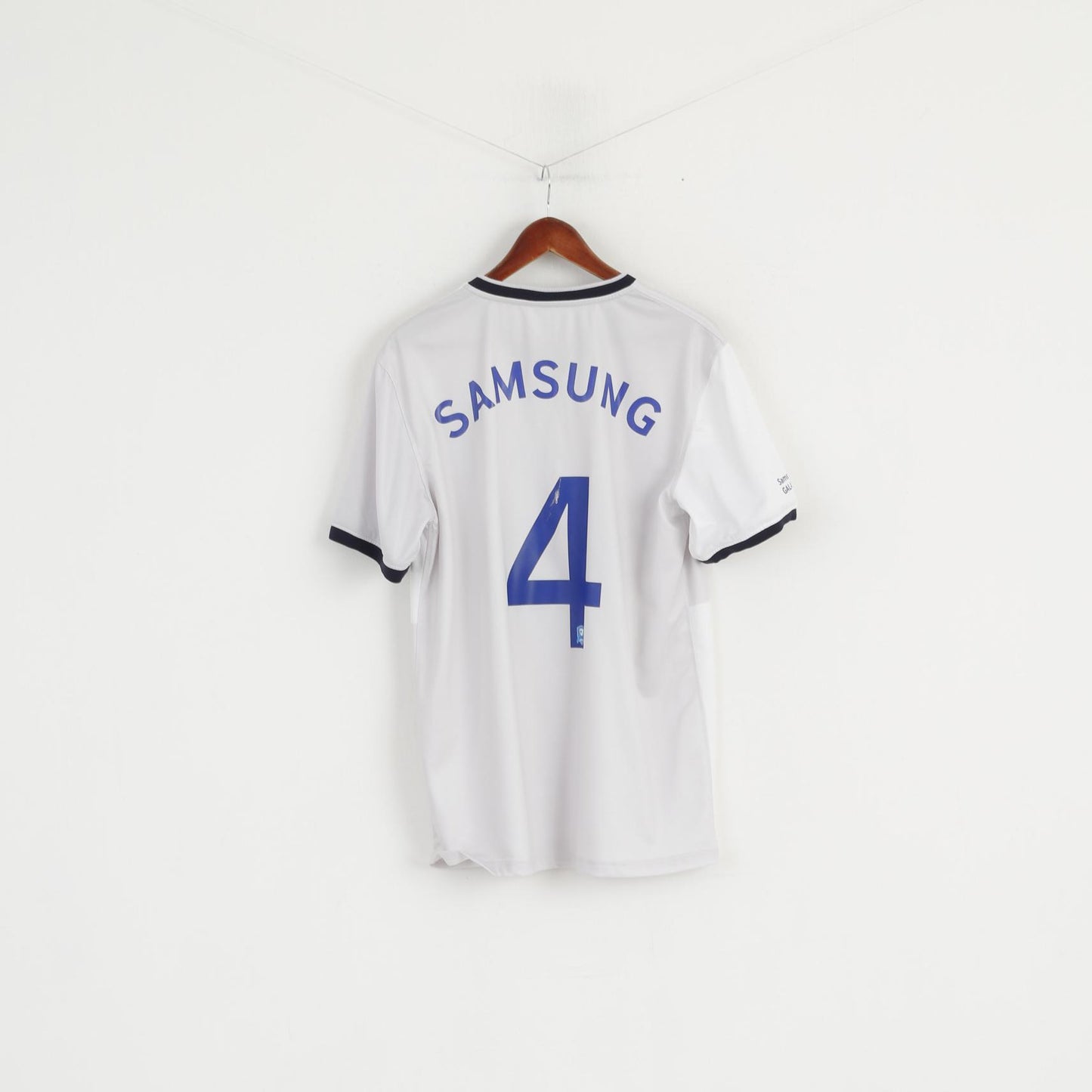 Maglia Samsung da uomo M bianca lucida Samsung Galaxy Cup 2015 Sport Jersey Top