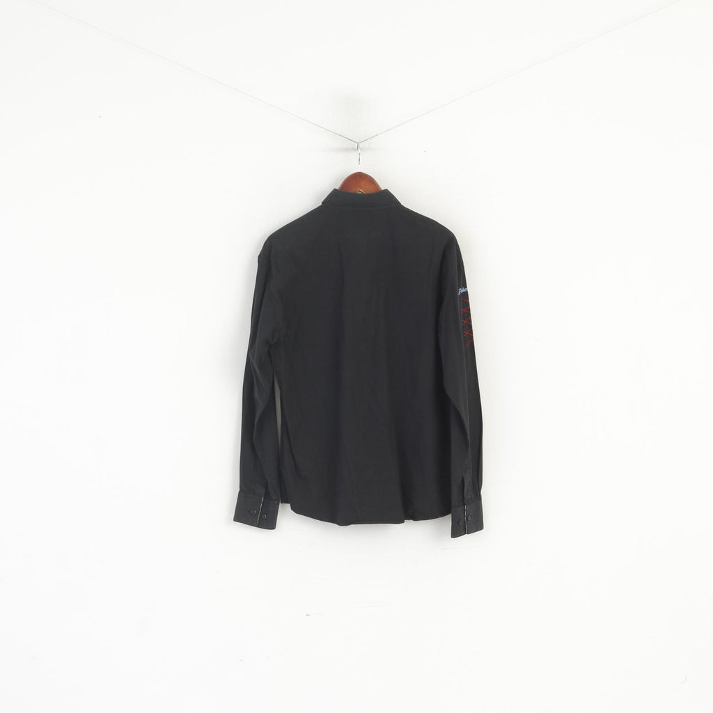 La Martina Men XL (L) Casual Shirt Black Cotton Polo Argentino Long Sleeve Top