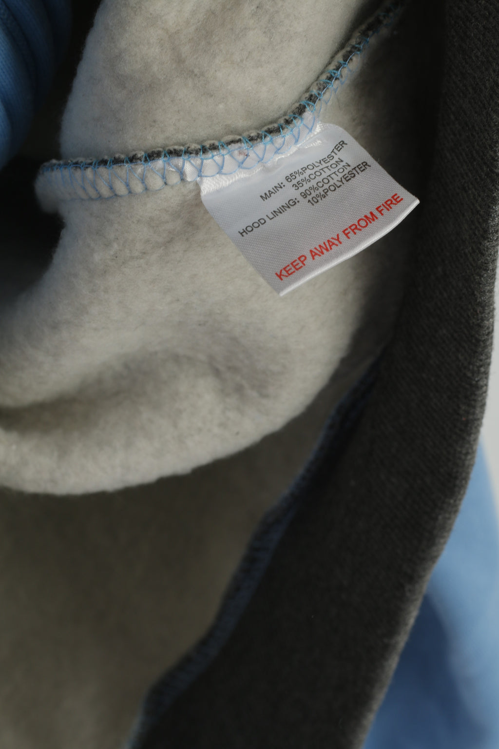 Manchester City Homme XXL Sweat Bleu Coton Full Zipper Capuche MCFC Top