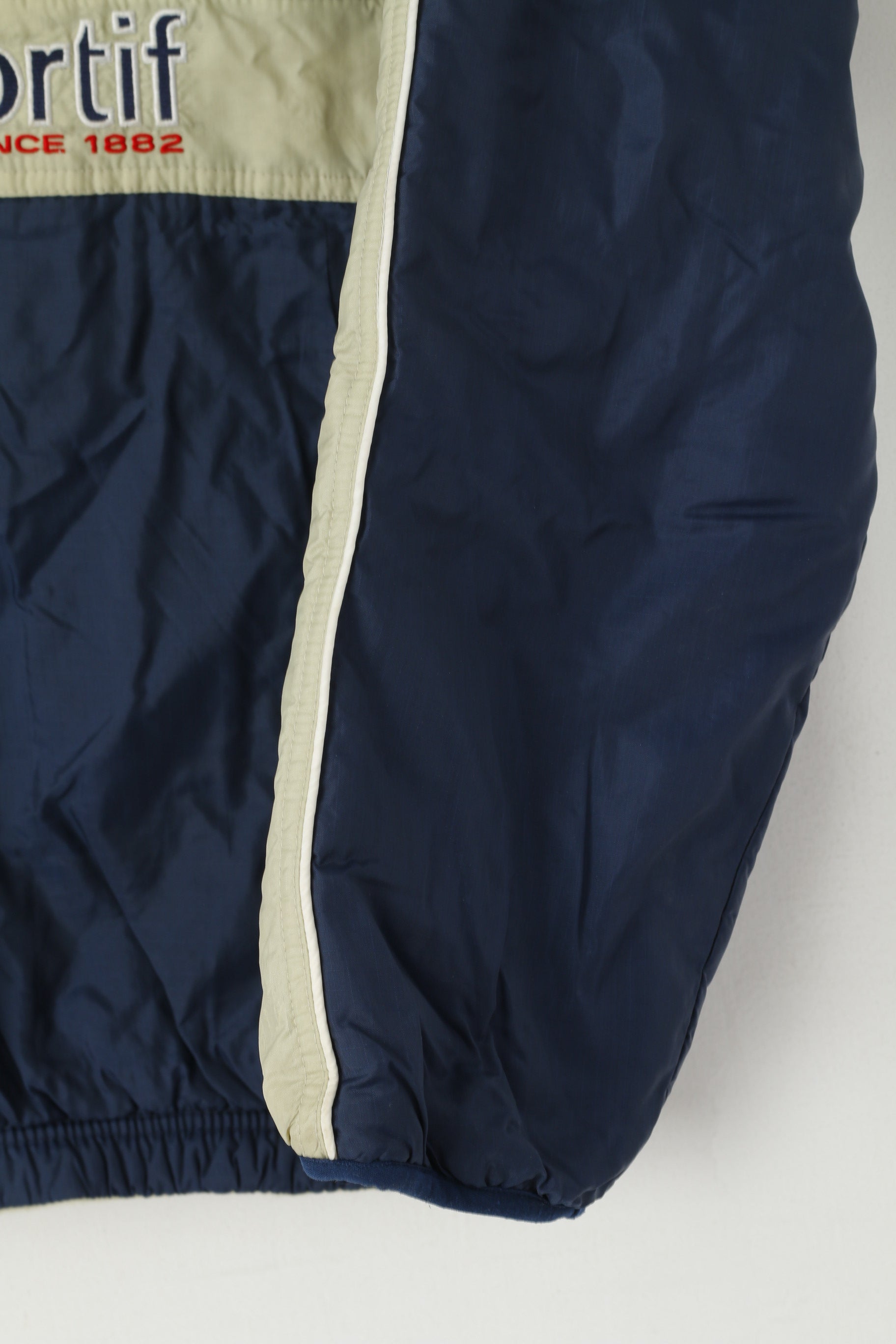 Le Coq Sportif Veste pull pour garçon M 10 ans Bleu marine Double face en polaire avec col zippé