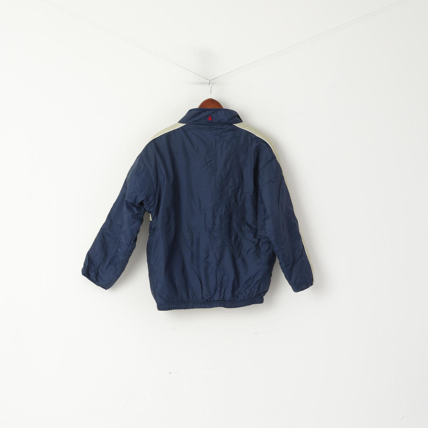 Le Coq Sportif Veste pull pour garçon M 10 ans Bleu marine Double face en polaire avec col zippé