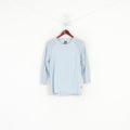 Pretty Green Chemise Homme S (XS) Bleu Coton Manches 2/3 Coupe Slim Haut Classique