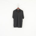 Marc Edwards Hommes L Polo Noir Vintage Coton Rayé Classique Haut
