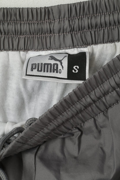 Puma Men S Sweatpants Grey Sport Retro Sportswear Zip Leg Tracksuit Bottoms
